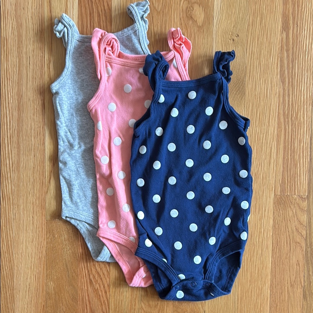 18M Carter’s Sleeveless Onesie Bodysuits